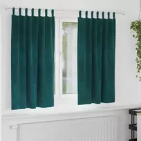 Užtemdymo užuolaidos 2 pcs Tamsiai žalia 140 x 175 cm Aksomas