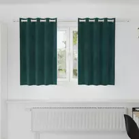 Užtemdymo užuolaidos 2 pcs Tamsiai žalia 140 x 140 cm Aksomas
