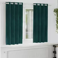 Užtemdymo užuolaidos 2 pcs Tamsiai žalia 140 x 175 cm Aksomas