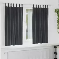 Užtemdymo užuolaidos 2 pcs Tamsiai pilka 140 x 175 cm Aksomas