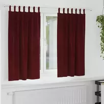Užtemdymo užuolaidos 2 pcs Vyno raudona 140 x 175 cm Aksomas