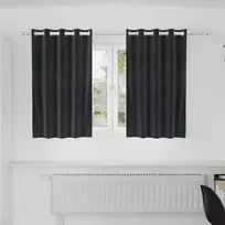 Užtemdymo užuolaidos 2 pcs Tamsiai pilka 140 x 140 cm Aksomas