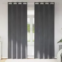 Užtemdymo užuolaidos 2 pcs Šviesiai pilka 140 x 260 cm Aksomas
