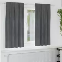 Užtemdymo užuolaidos 2 pcs Šviesiai pilka 140 x 175 cm Aksomas