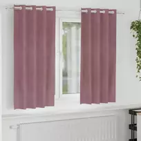 Užtemdymo užuolaidos 2 pcs Tamsiai rožinė 140 x 175 cm Aksomas