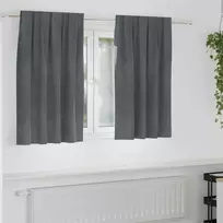 Užtemdymo užuolaidos 2 pcs Šviesiai pilka 140 x 140 cm Aksomas