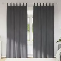 Užtemdymo užuolaidos 2 pcs Šviesiai pilka 140 x 260 cm Aksomas