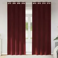 Užtemdymo užuolaidos 2 pcs Vyno raudona 140 x 260 cm Aksomas