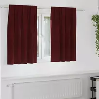 Užtemdymo užuolaidos 2 pcs Vyno raudona 140 x 140 cm Aksomas