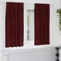 Užtemdymo užuolaidos 2 pcs Vyno raudona 140 x 175 cm Aksomas