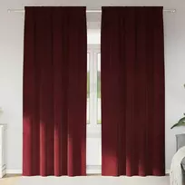 Užtemdymo užuolaidos 2 pcs Vyno raudona 140 x 245 cm Aksomas
