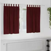 Užtemdymo užuolaidos 2 pcs Vyno raudona 140 x 140 cm Aksomas