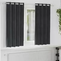 Užtemdymo užuolaidos 2 pcs Tamsiai pilka 140 x 175 cm Aksomas