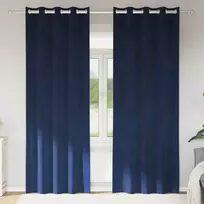 Užtemdymo užuolaidos 2 pcs Tamsiai mėlyna 140 x 245 cm Aksomas