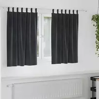 Užtemdymo užuolaidos 2 pcs Tamsiai pilka 140 x 140 cm Aksomas