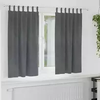 Užtemdymo užuolaidos 2 pcs Šviesiai pilka 140 x 175 cm Aksomas