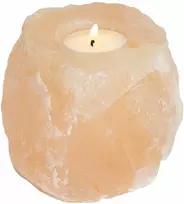 Druskos akmens tealight laikikliai Rožinė Druskos akmuo