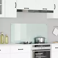 Virtuvės atbraila Balta 110 x 50 cm grūdintas stiklas