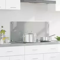 Virtuvės atbraila Šviesiai pilka 90 x 40 cm grūdintas stiklas