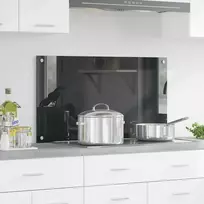 Virtuvės atbraila Tamsiai pilka 90 x 50 cm grūdintas stiklas
