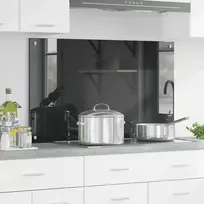 Virtuvės atbraila Tamsiai pilka 100 x 60 cm grūdintas stiklas