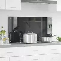 Virtuvės atbraila Tamsiai pilka 100 x 50 cm grūdintas stiklas