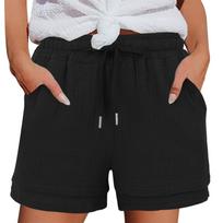 Comfortable Linen Shorts for Women Summer Wear with Elastic Waistband and Stylish Design for Daily Comfort L juoda