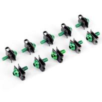 5 x 15mm M5 Bolts Fastener Clip Screw Motorcycle Fairing Bolt Motorcycle Shell Screw Spring Nuts žalia