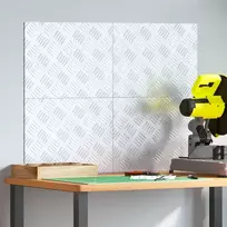 Laiptų danga Stačiakampio 4 pcs Sidabro 40 x 30 cm Aliuminis