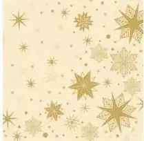 Servetėlės Bio Dunisoft Airlaid 40 x 40 cm Stargazing Kreminis, 60 vnt./pak.