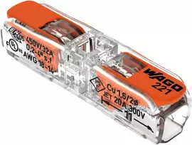 Złączka „Wago“ 1 takelio kiauryminė jungtis, 221-2411, nuo 0,2 iki 4 mm², 5 vnt.