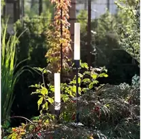 Sieninis šviestuvas Lightson „Frost Light“ stulpas, 126 + 91 cm, 2 vnt., pilkas