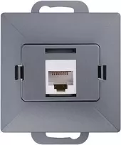 Gniazdo Antracito spalvos RJ45 Cat5 lizdas Pearl