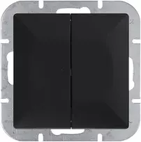 Łącznik Dvigubas laiptinis jungiklis Pearl, 10A, 250V, juodas