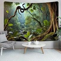 2D Jungle Adventure Snake and Lush Greenery Photography Backdrop 47.2x31.5inch/120*80cm