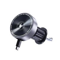 Magnetic Wireless Car Phone Charger Adapter With Retractable Cable 15W Air Vent Car Phone Holder For IPhone 16 15 14 13 E9P0