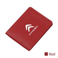 Ultra-thin Car Driver License Cover Credit Card Holder For Citroen C1 DS3 C2 C3 Vts C4 Saxo C4L C5 C6 C8 Xsara C3-XR Picasso raudona