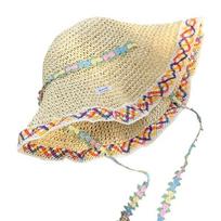 Lightweight Elegant Woman's Straw Hat INS Foldable Sun Protection Cap Breathable Colorful Outdoor Beach Hat Casual Wear smėlis