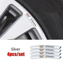 4Pcs/Set Car Wheel Rim Stickers, Tire Decals Exterior Accessories for Cadillac XT4 CT4 CT5 ATS CTS Escalade Seville STS SLS balta