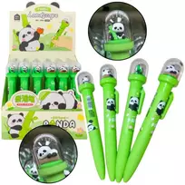Lean Gelinis rašiklis su panda kupole, mėlynas rašalas, 0.5 mm