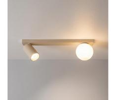 Brilagi - Kryptinis šviestuvas SELE BALL 1xGU10/30W/230V + 1xG9/10W smėlio spalvos