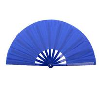Solid Color Folding Fan Chinese Style Kung Fu Dance Performance Handheld Fan Portable Summer Cooling Fan Decoration Party Accessories 33cm mėlyna