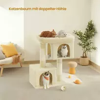 Songmics Feandrea 101 cm aukščio draskyklė, kačių medis, didelė platforma