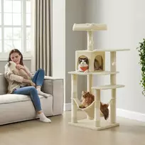 Songmics Feandrea Draskykla, 143 cm aukščio kačių medis, kačių draskykla