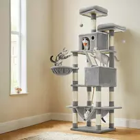 Songmics Feandrea Draskyklė 206 cm aukščio, kačių medis, su 13 draskyklių