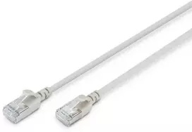 Digitus CAT 6A klasa Ea, F/FTP, skrętka patch, Cu, LSZH, AWG 32/7, ilgis: 0,5 m, pilka