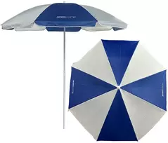 paplūdimio ir balkono skėtis 160 cm baltas ir mėlynas