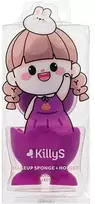 Killys Tamagotchi Girl makiažo kempinė su stovu Violetinė 1vnt.