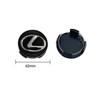 4 vnt. 62 mm ratlankio centriniai dangteliai su „Lexus“ ženkleliu, dangteliai ratlankiams NX200T ES200 ES350 IS300 RX240 GS450h LS500h, automobilio aksesuarai juoda