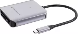 Carruzzo Conceptronic BIAN09G kortelių skaitytuvas USB 3.2 Gen 2 Type-C Pilka